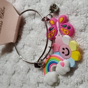 Kids Charm Bracelet - Stainless Steel (Rainbow) - $15 - NWT.